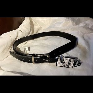 NWT Mens Tahari Reversible Black/Brown Belt Sz L